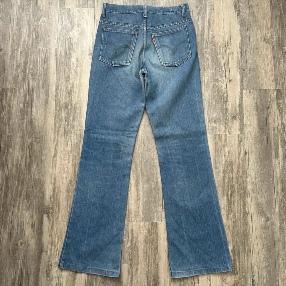 Vintage 70s Levi's Orange Tab 746 0917 Denim Jeans Size 28X32 Talon Zip